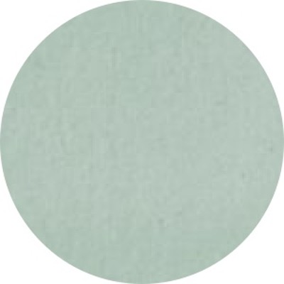 A circular swatch of a green bed sheet