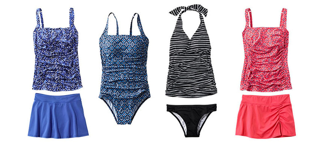 An assortment of Mix and Match swim suits.