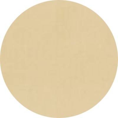 A circular swatch of a yellow bed sheet