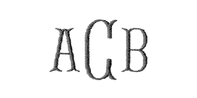 Image of Flared monogram style.
