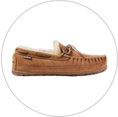 An L. L. Bean shearling lined slipper.