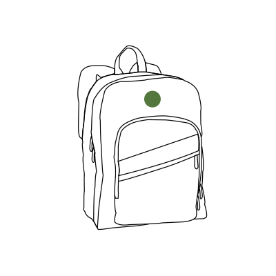 Image of monogram placement on School Backpacks.