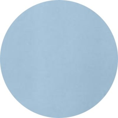 A circular swatch of a blue bed sheet