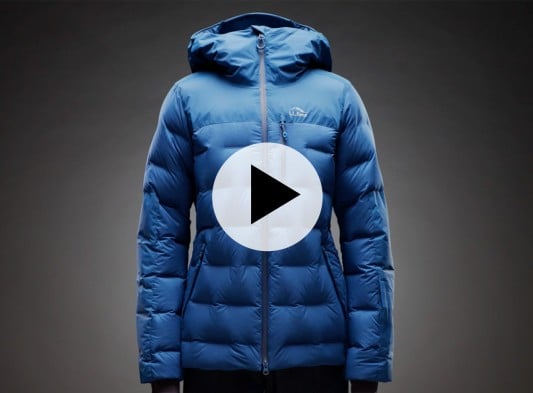 The L L Bean Wind Challenger Jacket shown on form with a play video icon in the center