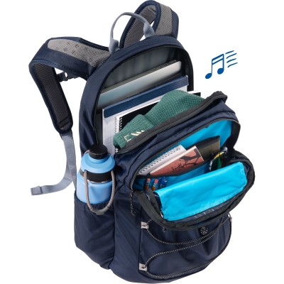 A Comfort Carry Laptop Pack, 30L, open to show contents