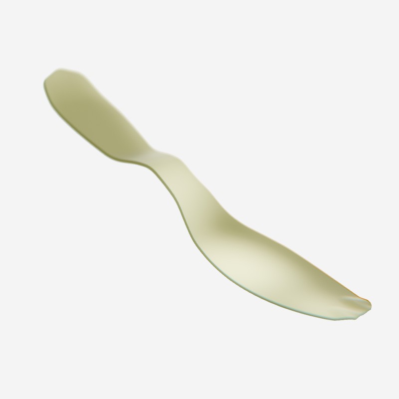 A beige boot insert with a flat surface and rounded ends on a white background.