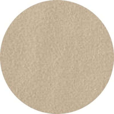A circular swatch of a tan bed sheet